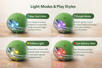 LunLux GlowSpin Cat Ball